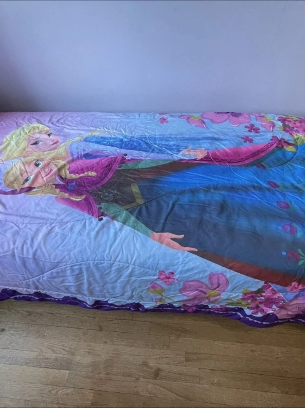 Girls' Frozen-Themed Comforter Set - Pink & Blue
